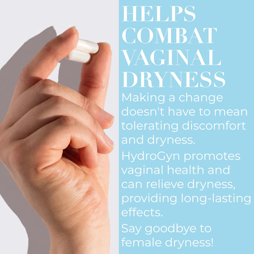 Terramed Hydro Gyn pills-closeup highlighting easy-to-swallow capsules for daily use.