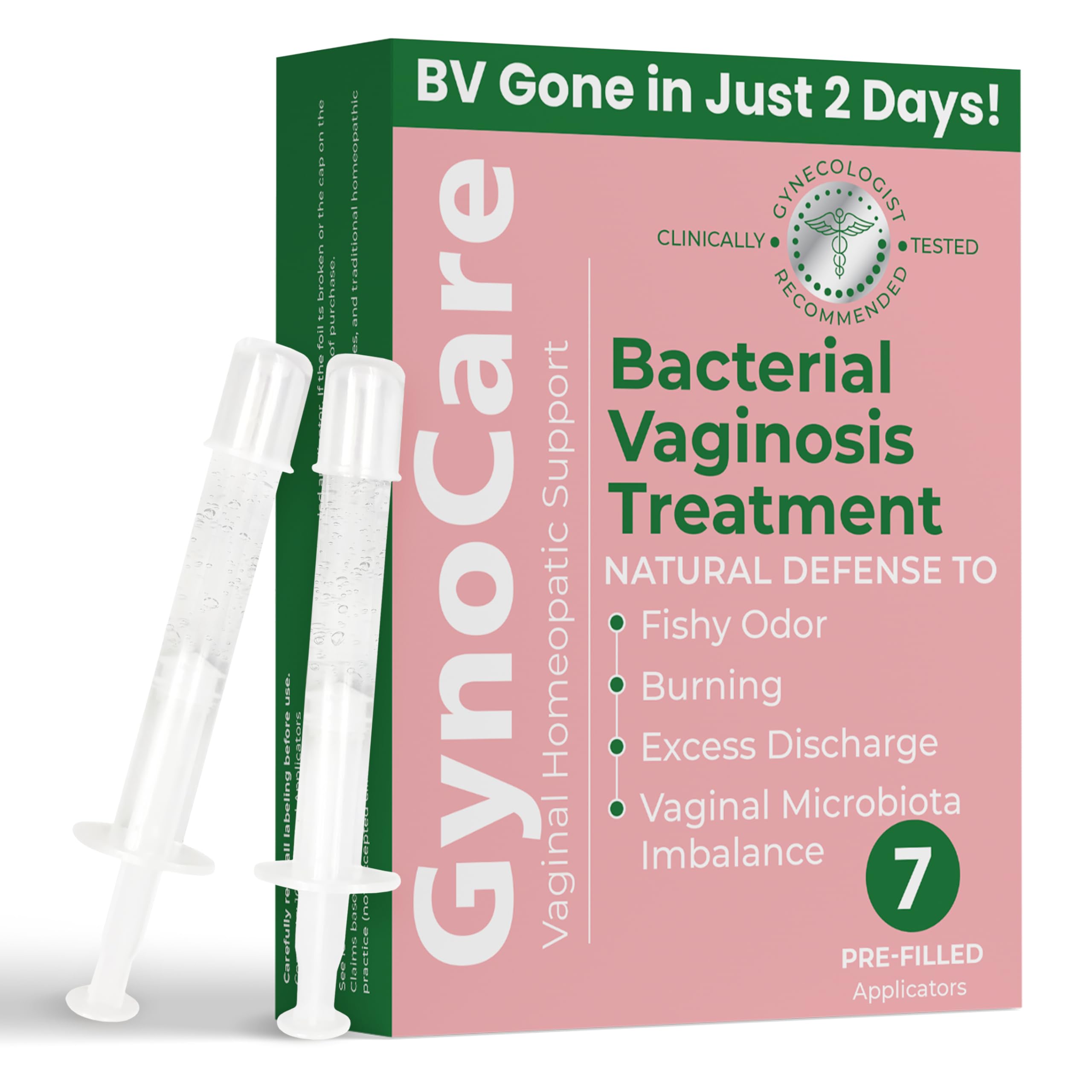 Terramed Just Think Comfort BV treatment prefurnished applicators for discreet at‑home use.