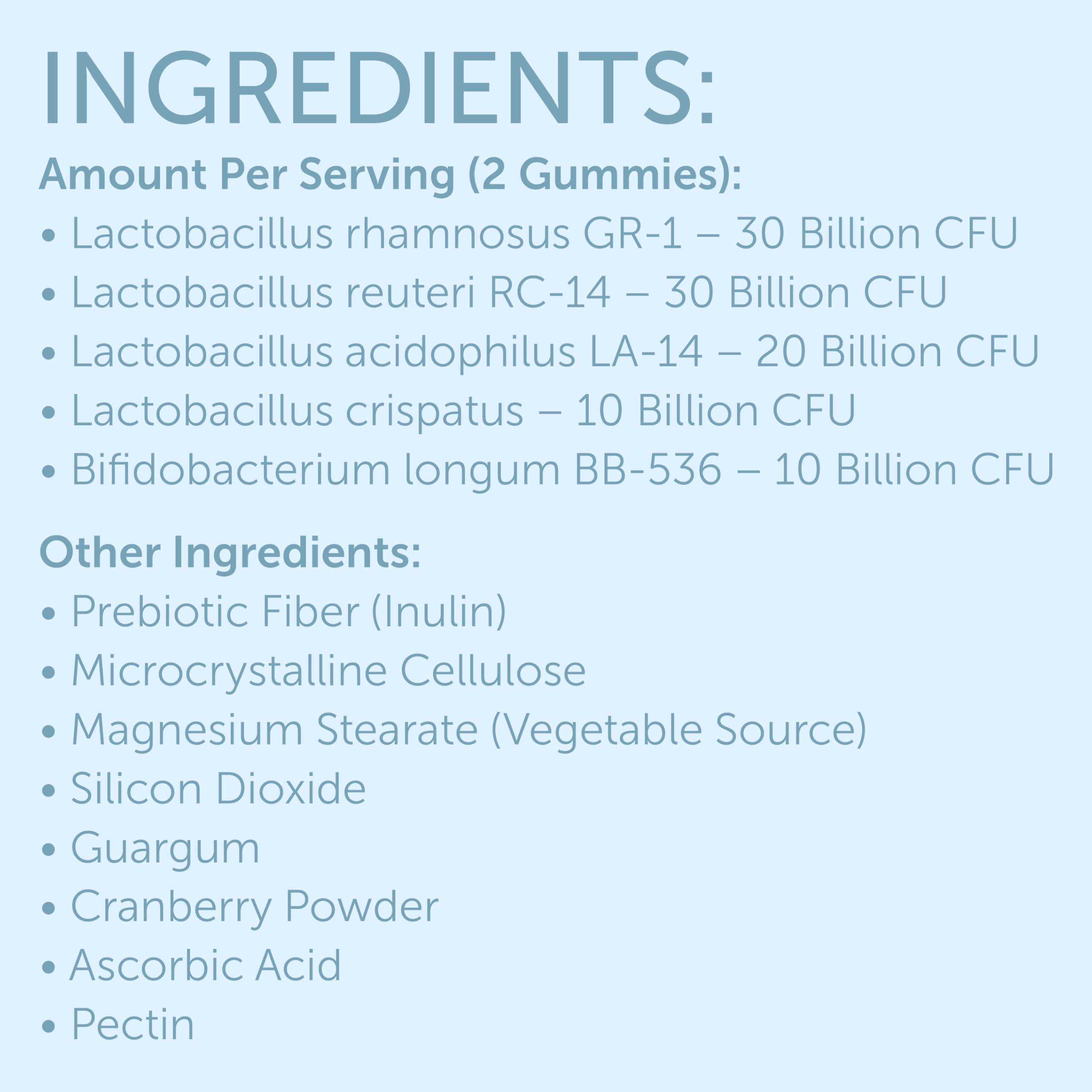Natural ingredients emphasis on Terramed Just Think Comfort gummies
