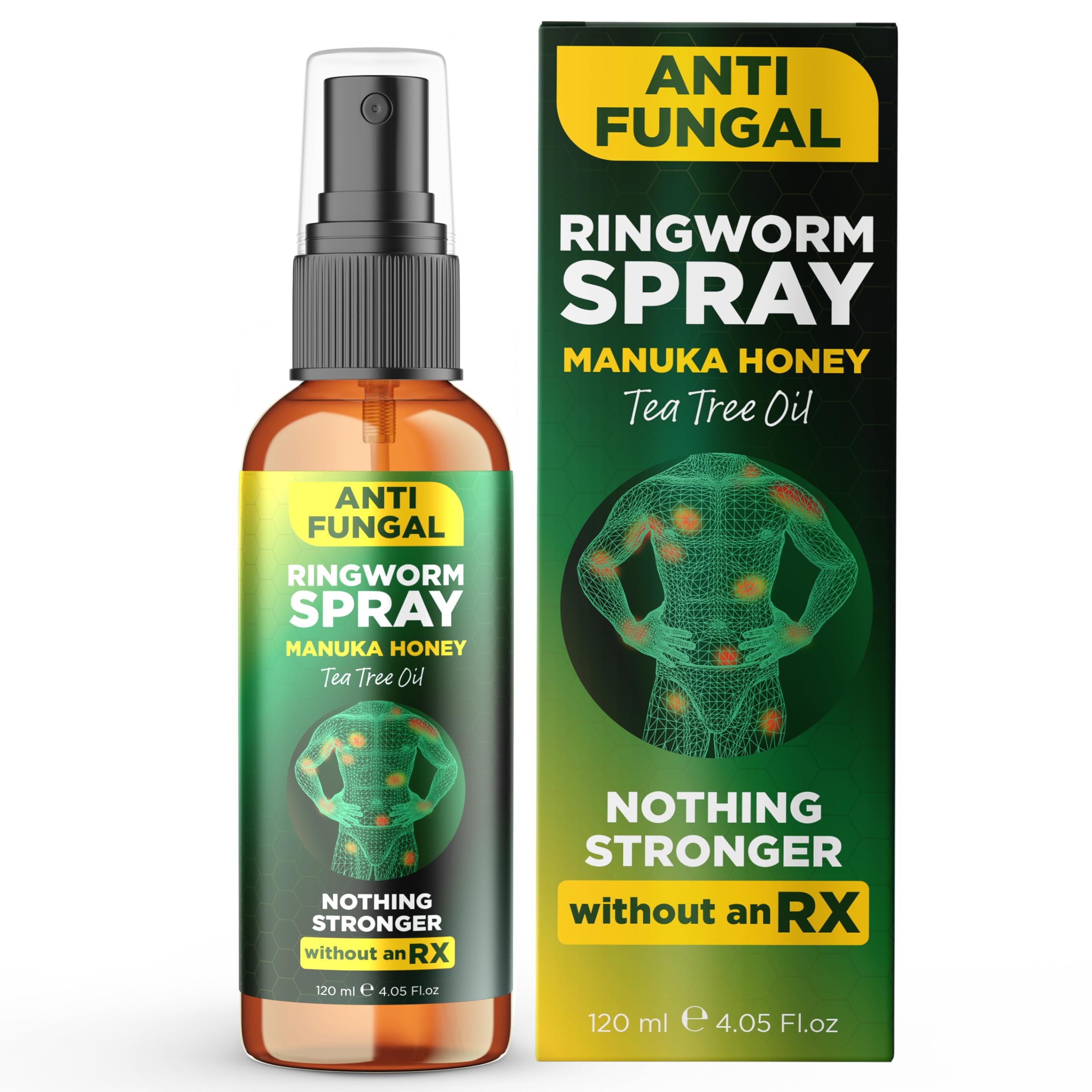 Terramed Just Think Comfort ringworm spray bottle front view showing skin comfort