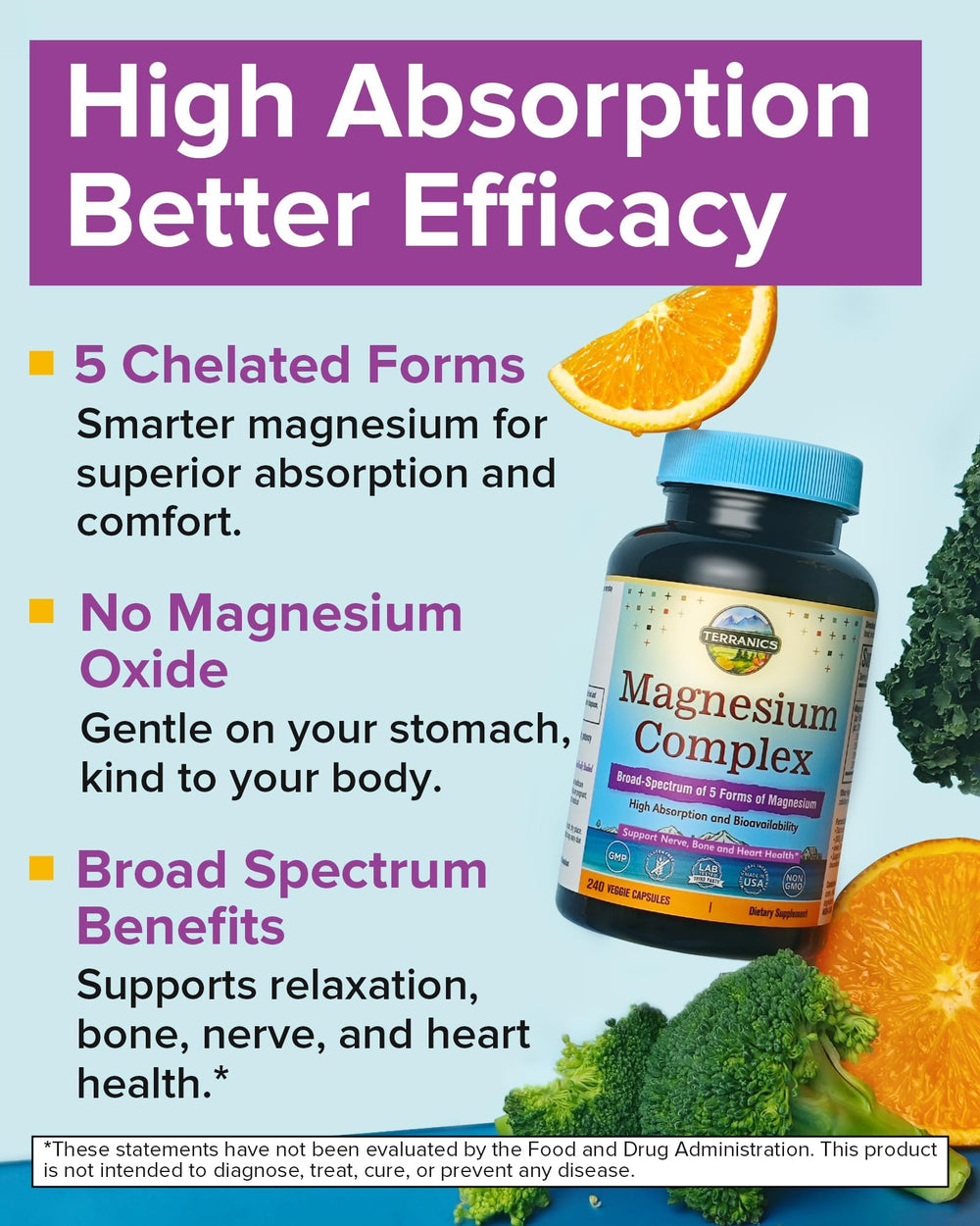 Terranics five-forms chart illustrating comprehensive magnesium options.