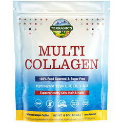 Terranics Multi Collagen Powder jar closeup for daily nourishment