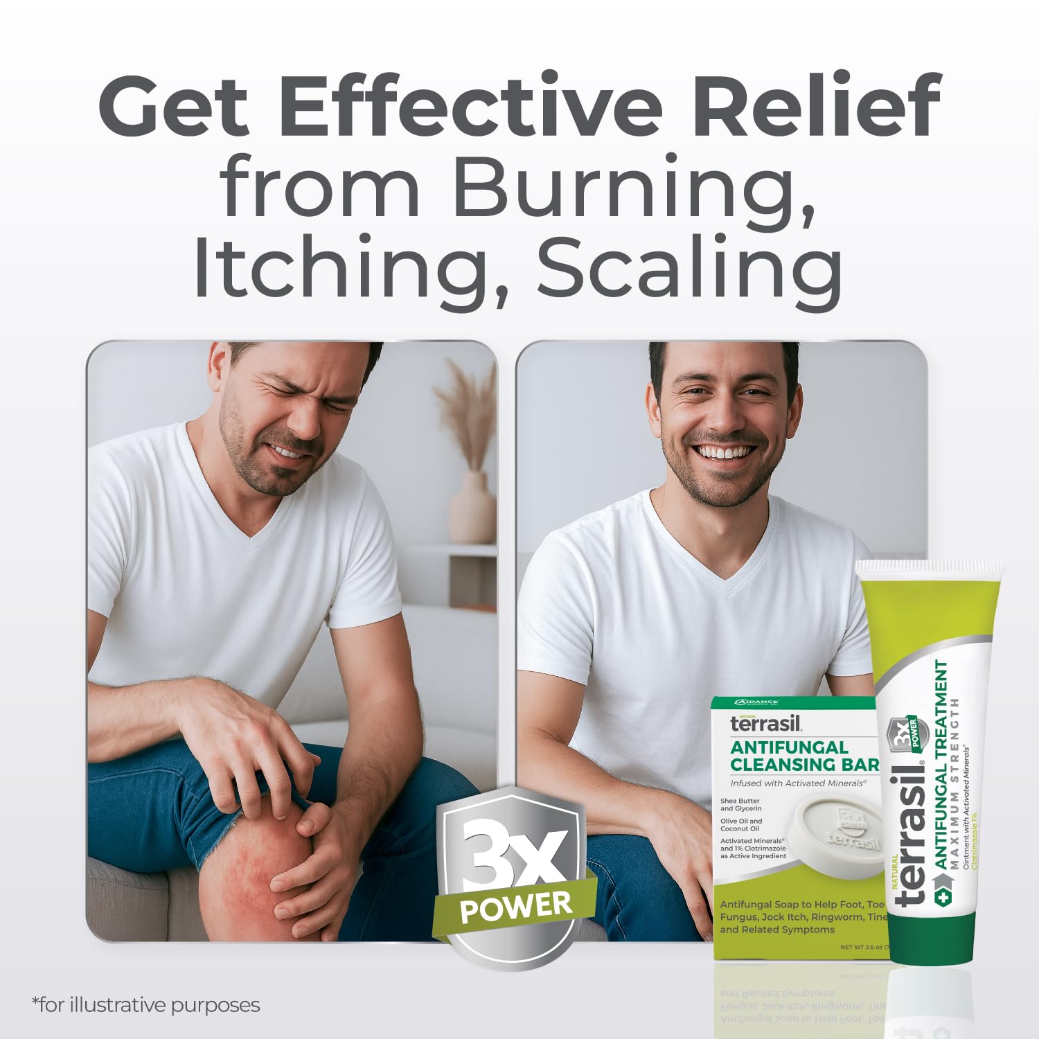 Terrasil Activated Minerals technology on packaging suggests enhanced skin support.