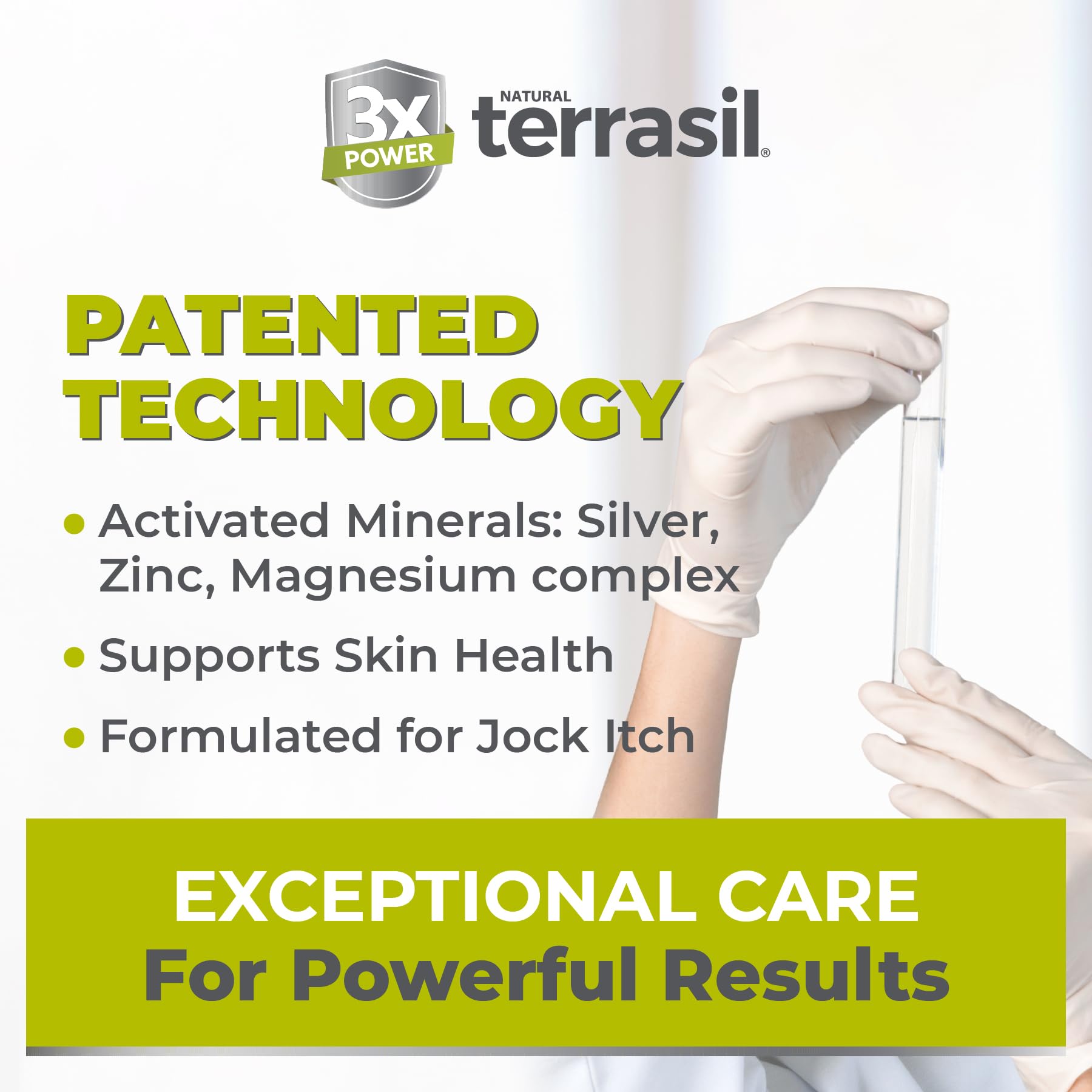 Terrasil antifungal jock itch soap powered by activated minerals.