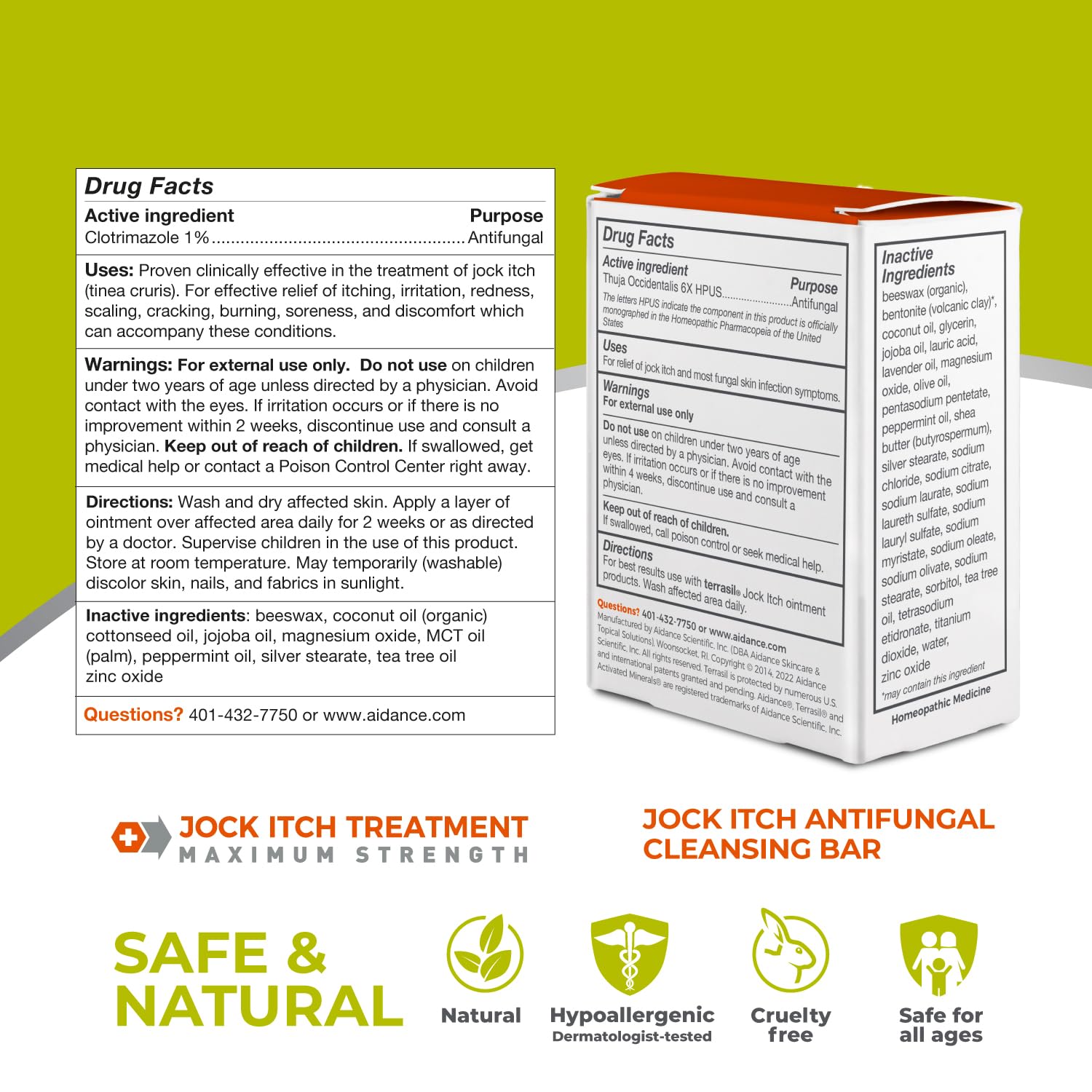Terrasil care kit packaging with tube and soap for the complete routine.