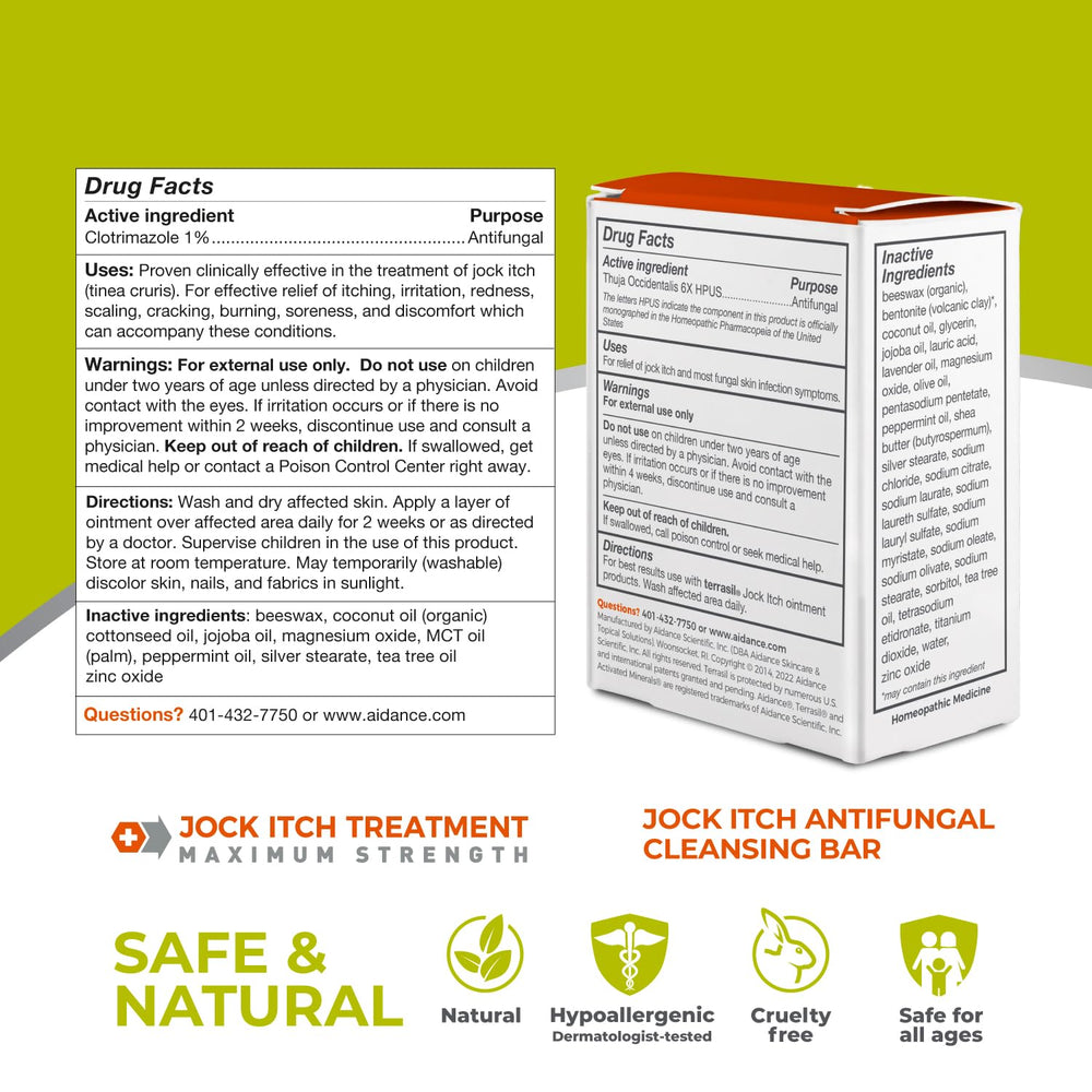 Terrasil care kit packaging with tube and soap for the complete routine.