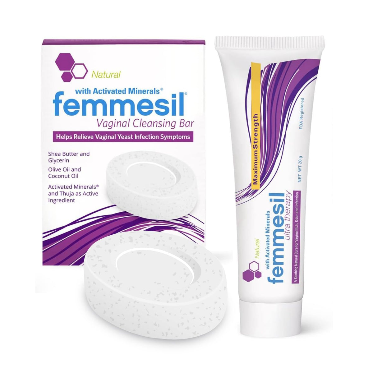 Terrasil Femmesil ointment tube, creamy texture and antifungal action