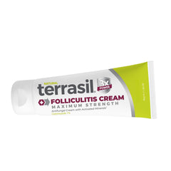 Terrasil Folliculitis Cream tube-front view for fast-absorbing relief on skin