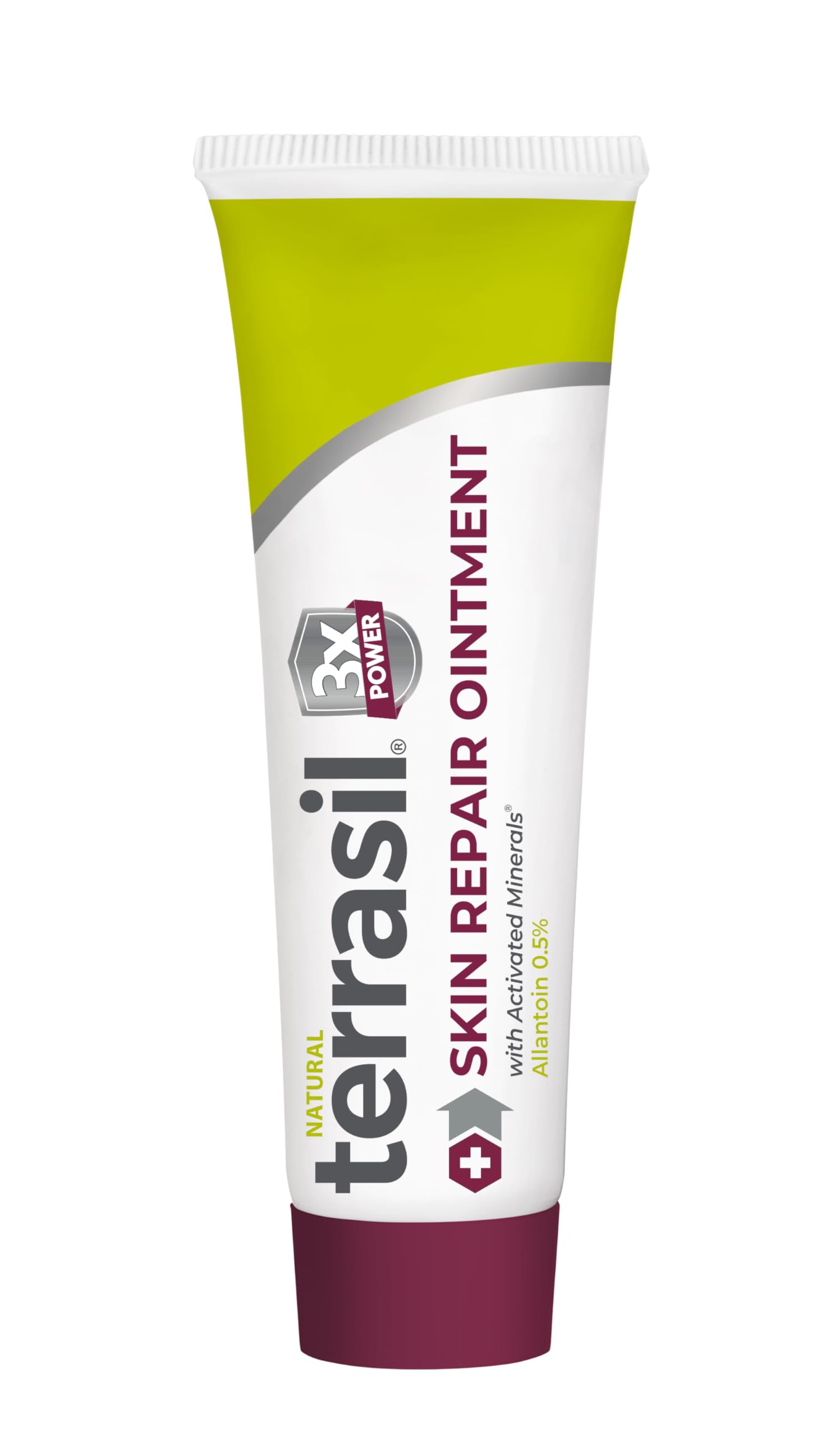 Terrasil Skin Repair bottle pour demonstrates protection for irritated skin.