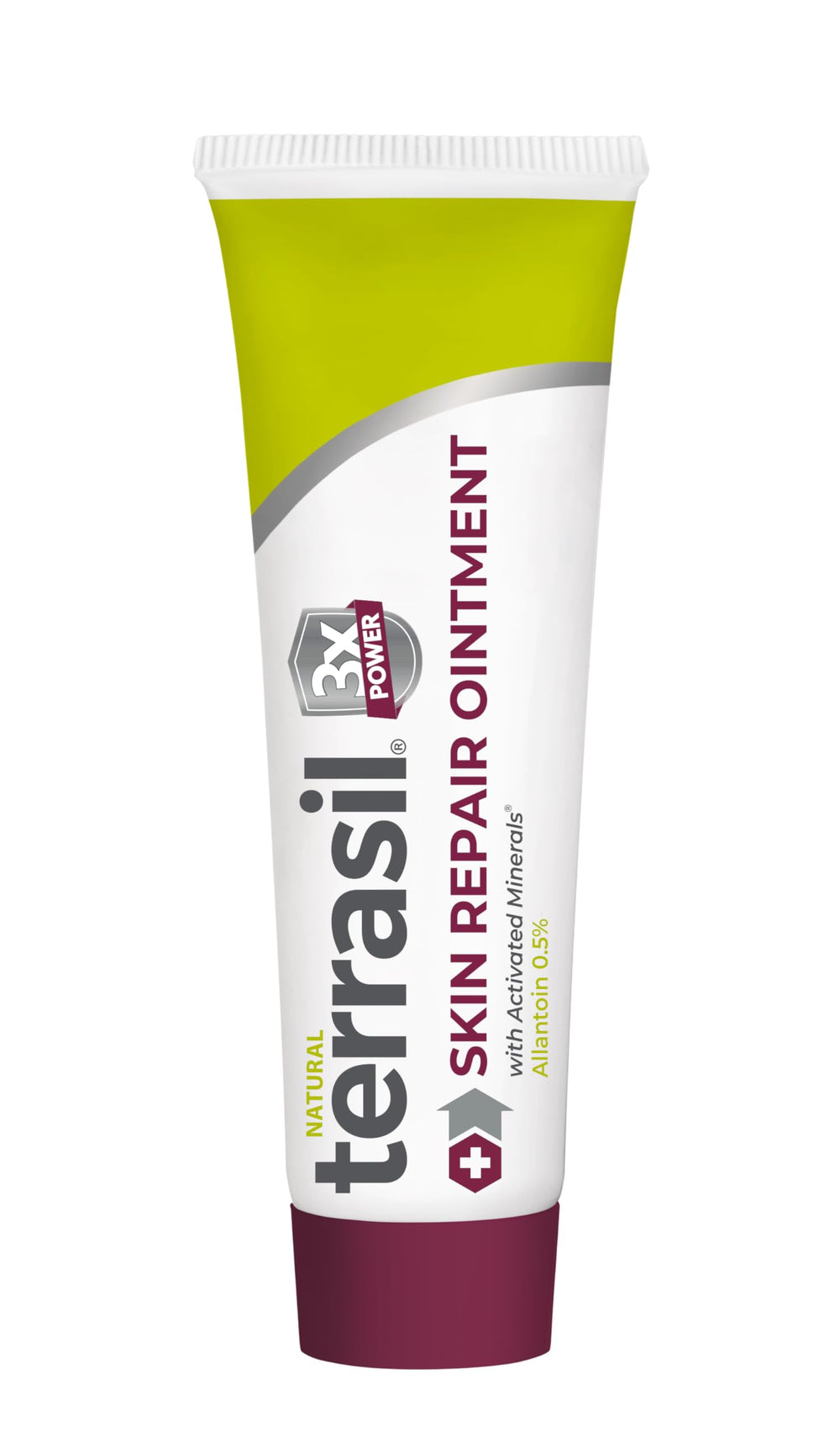 Terrasil Skin Repair bottle pour demonstrates protection for irritated skin.