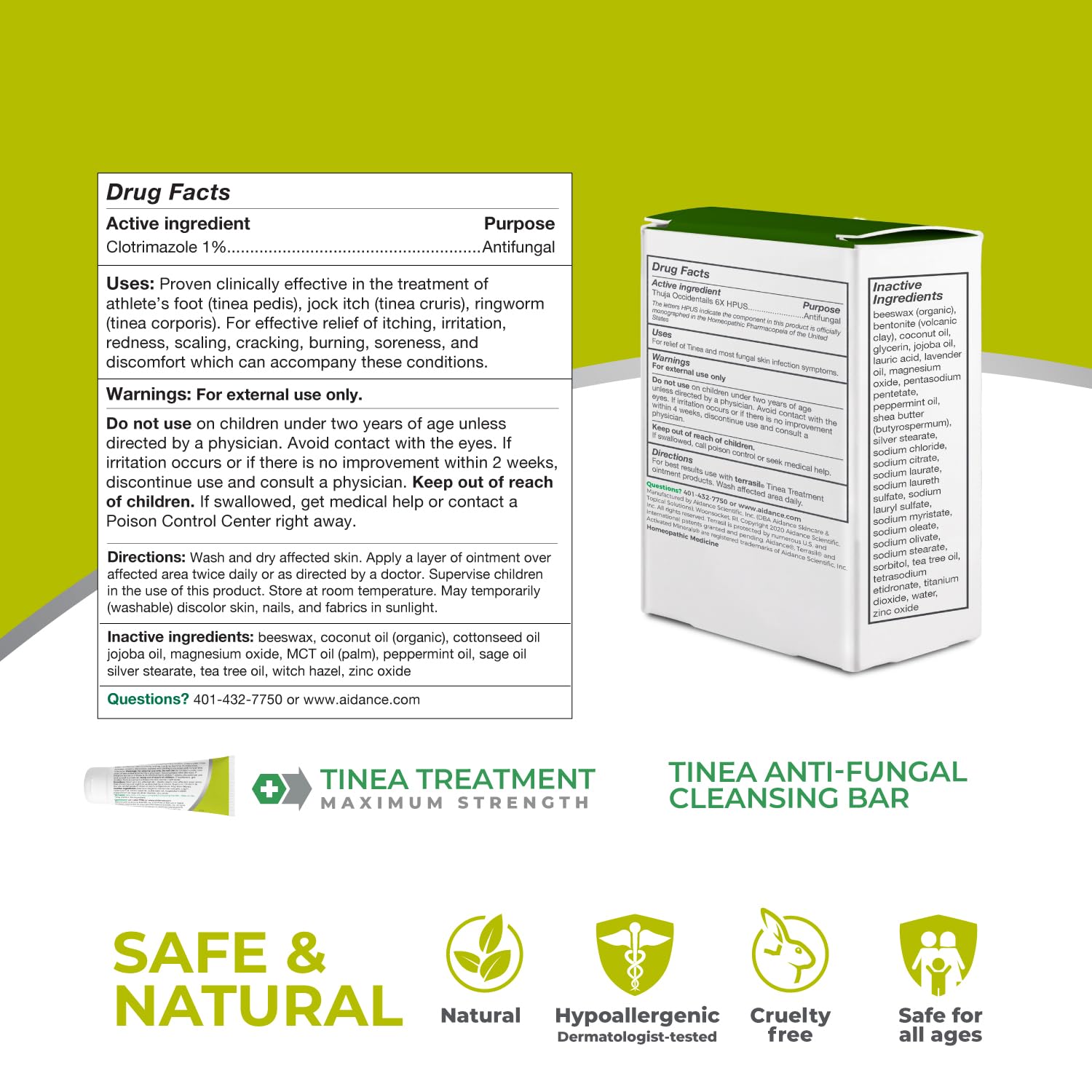 Terrasil Tinea Cream texture closeup illustrating smooth, fast-absorbing formula for comfortable use.