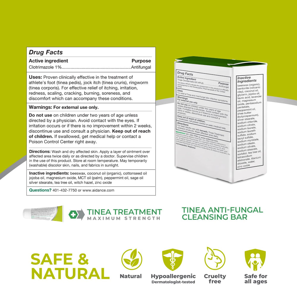 Terrasil Tinea Cream texture closeup illustrating smooth, fast-absorbing formula for comfortable use.