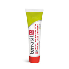 Terrasil Wound Care 3X packaging front signals trusted protection for infection defense