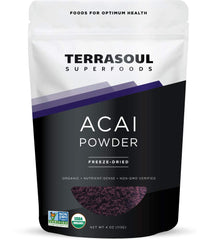 Terrasoul Acai Powder 4oz pouch for antioxidant-rich smoothies