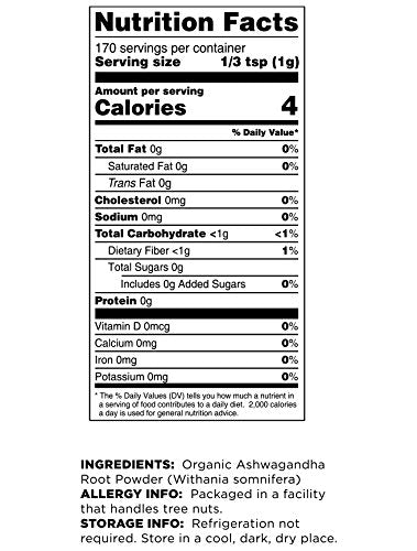 Terrasoul Superfoods Ashwagandha powder in cup demonstrates versatile beverage use.