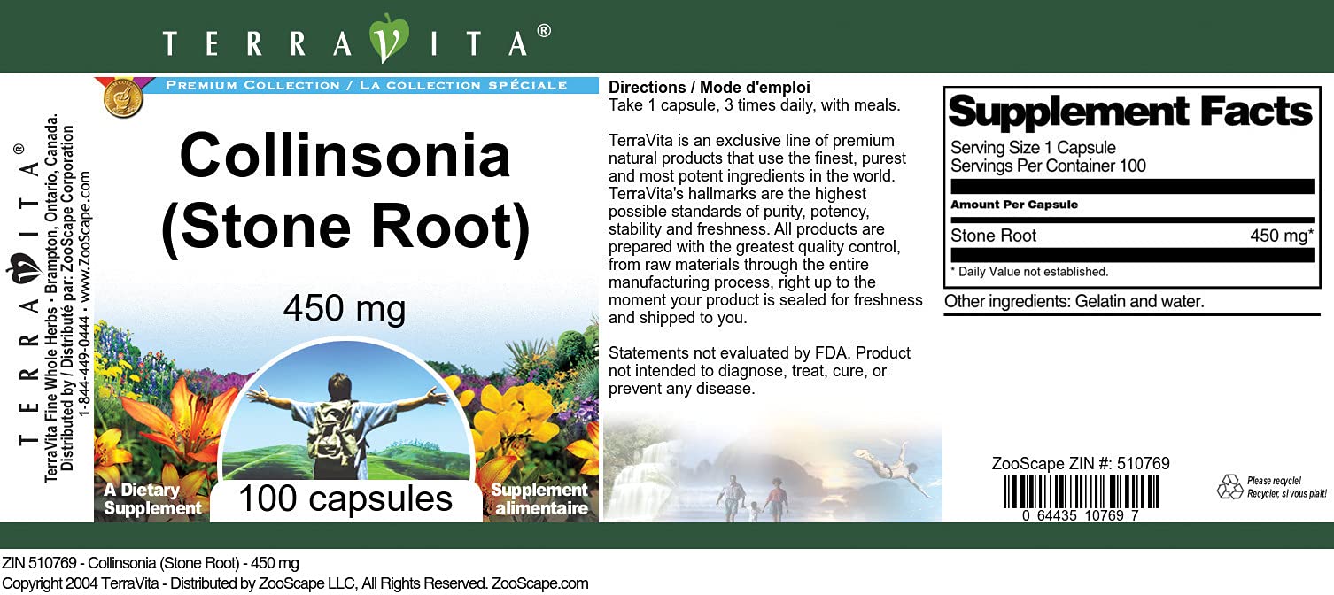 Terravita label detail showing ingredients and product code