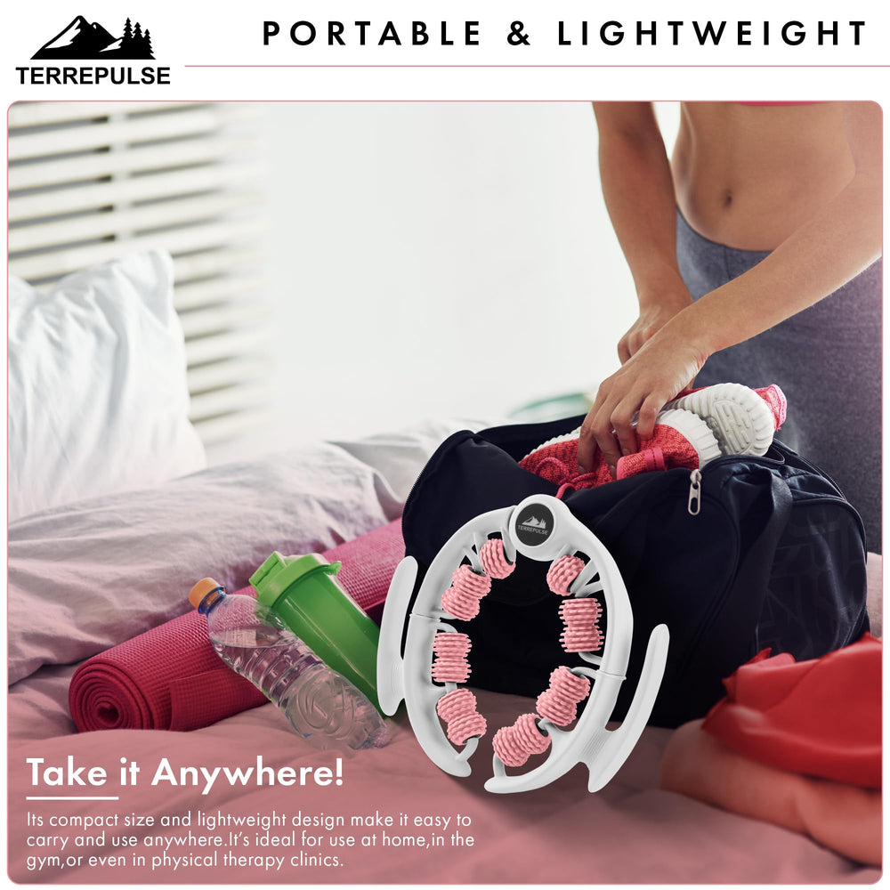 Terrepulse is suitable for full-body massage on arms, legs, back, and abdomen.