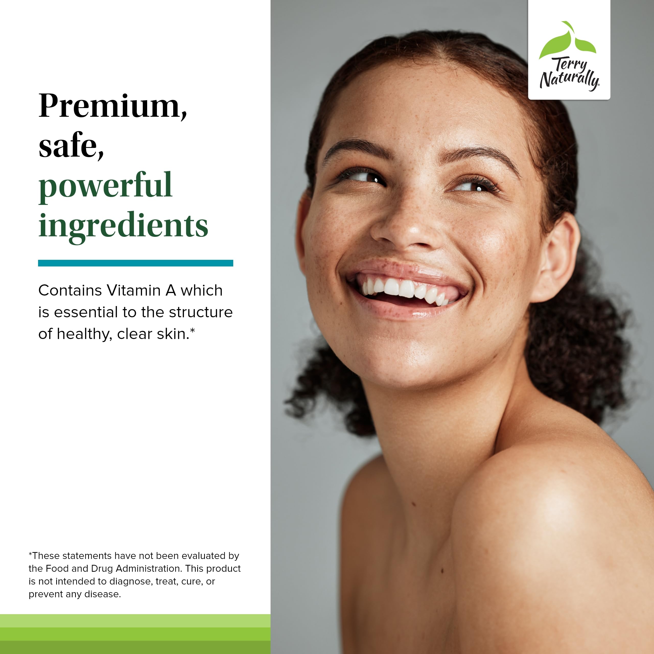 Terry Naturally Acne Essentials packaging on shelf appeals to health-conscious shoppers.