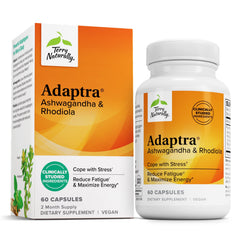 Terry Naturally Adaptra bottle front view for daily adrenal support