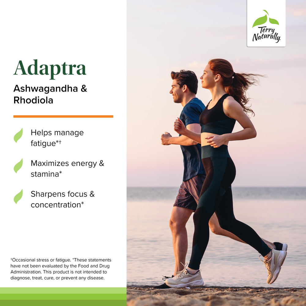 Terry Naturally Adaptra label detail highlighting herbal blend