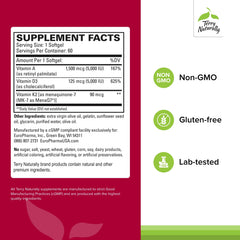 Terry Naturally Artery Strong bottle back view with nutrient details.