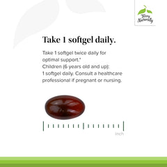 Terry Naturally Bacteril softgels resting, easy-to-swallow capsules