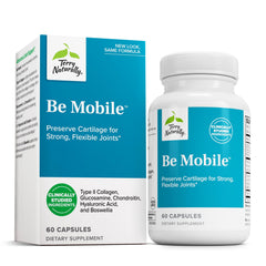 Terry Naturally Be Mobile bottle label highlighting joint support ingredients.
