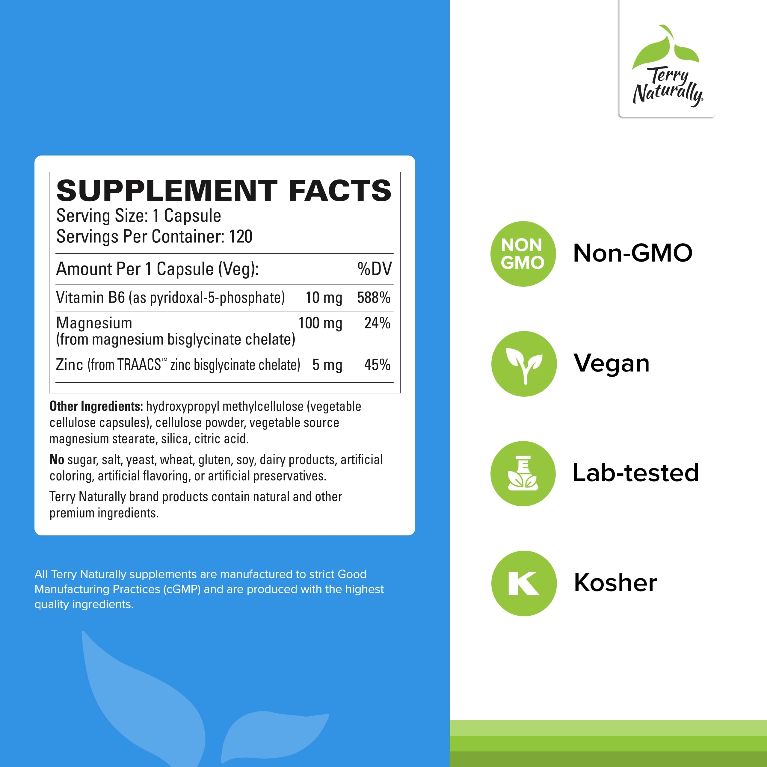 Terry Naturally BioActive Magnesium Complex capsules close-up for easy daily mineral intake