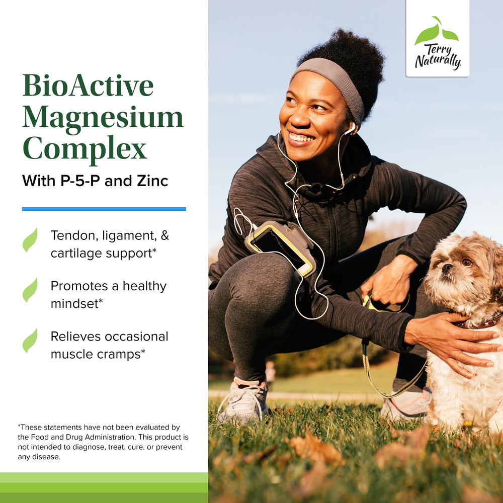BioActive Magnesium Complex label detail highlighting P-5-P and zinc