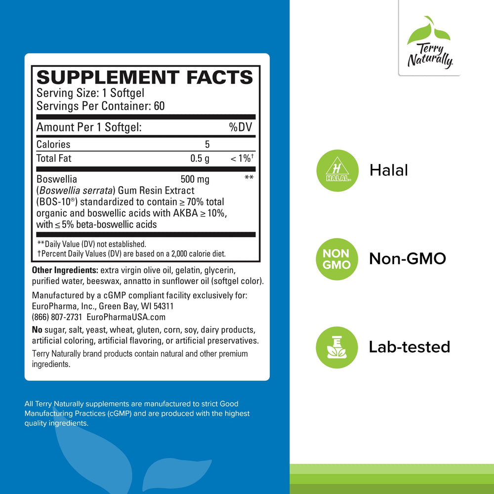BosMed 500 softgels close-up emphasizing easy daily use.
