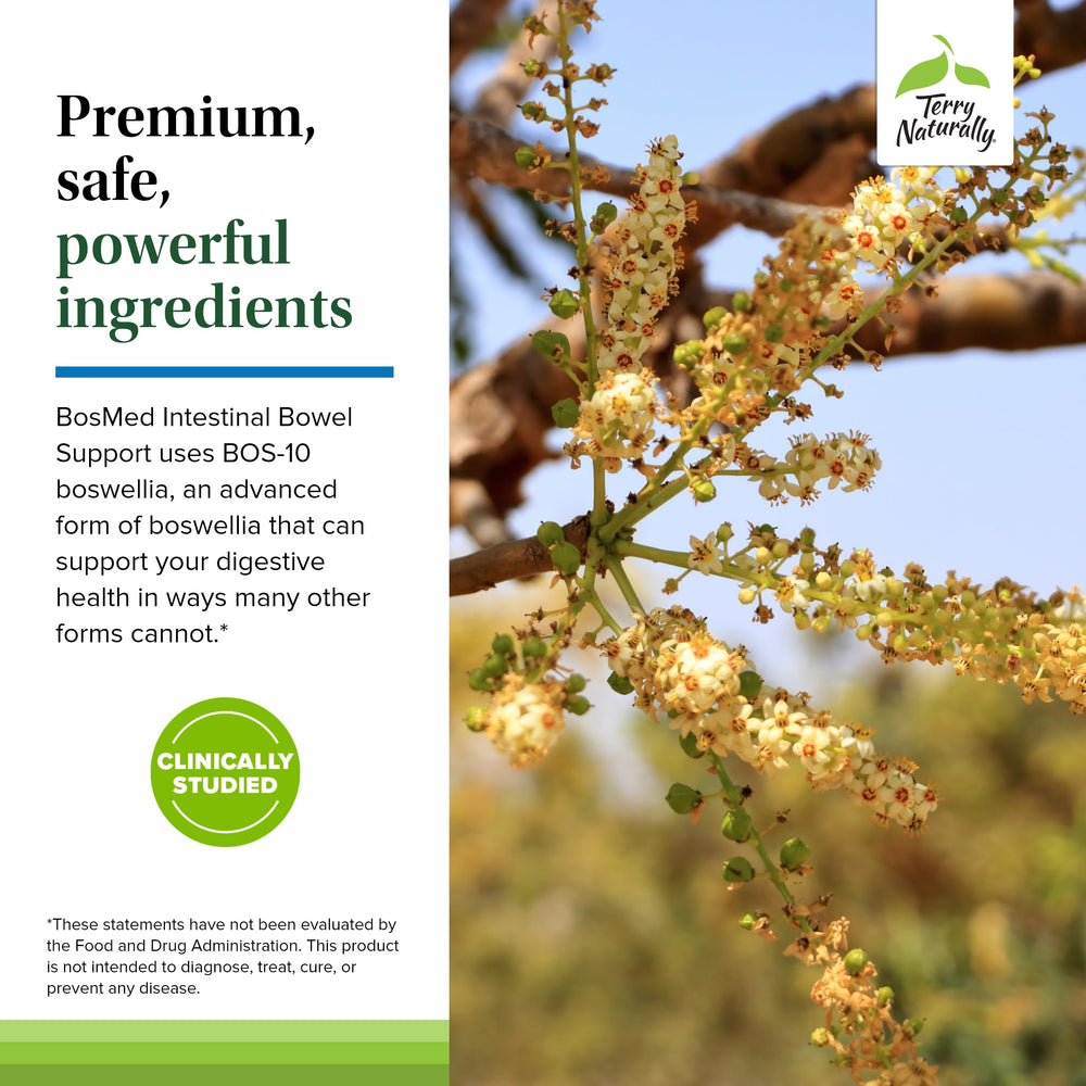 Terry Naturally BosMed bottle closeup highlighting clean, allergen-free formula.