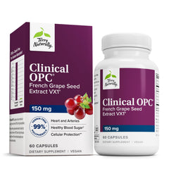 Terry Naturally Clinical OPC bottle front showing cardiovascular and immune support potential