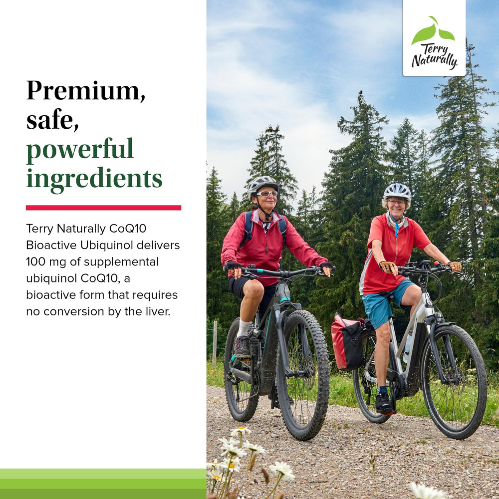 Terry Naturally CoQ10 BioActive packaging conveys health-focused nutrition.