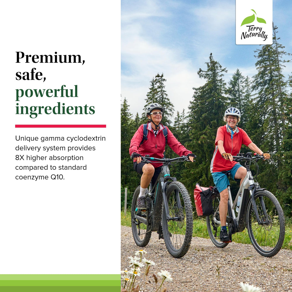 Terry Naturally CoQ10 Chewables nutrition panel highlights CoQ10 content.