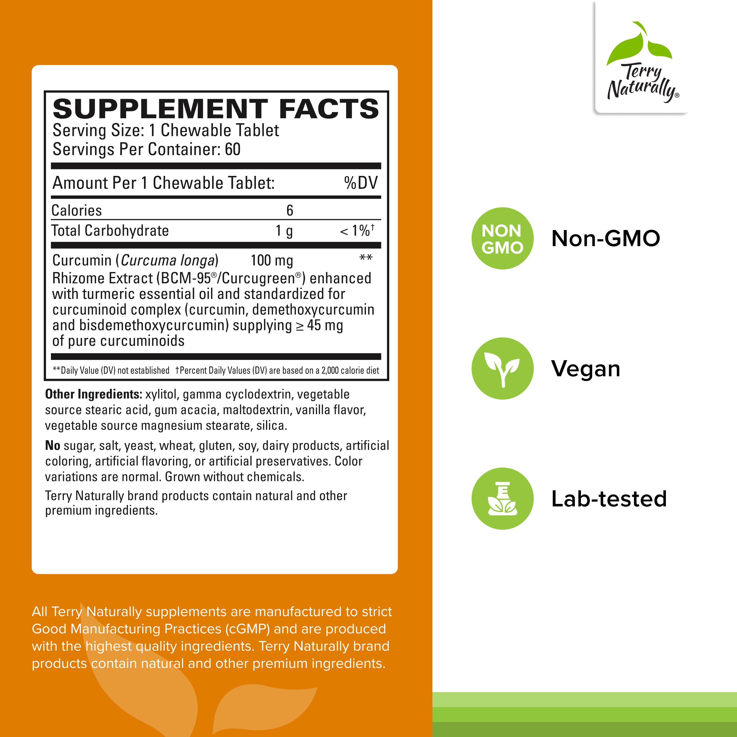 Terry Naturally CuraMed chewable tablets for convenient daily turmeric support.