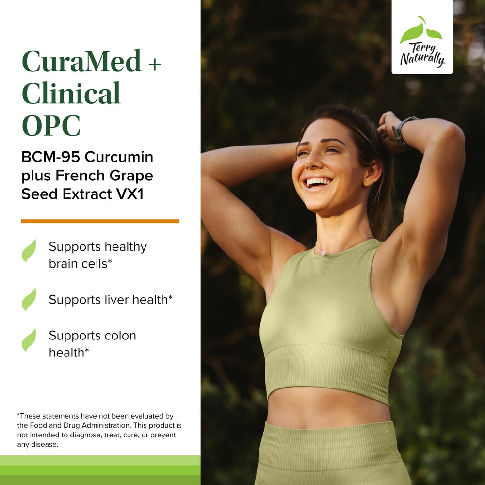 CuraMed label features VX1 grape seed extract for wellness.