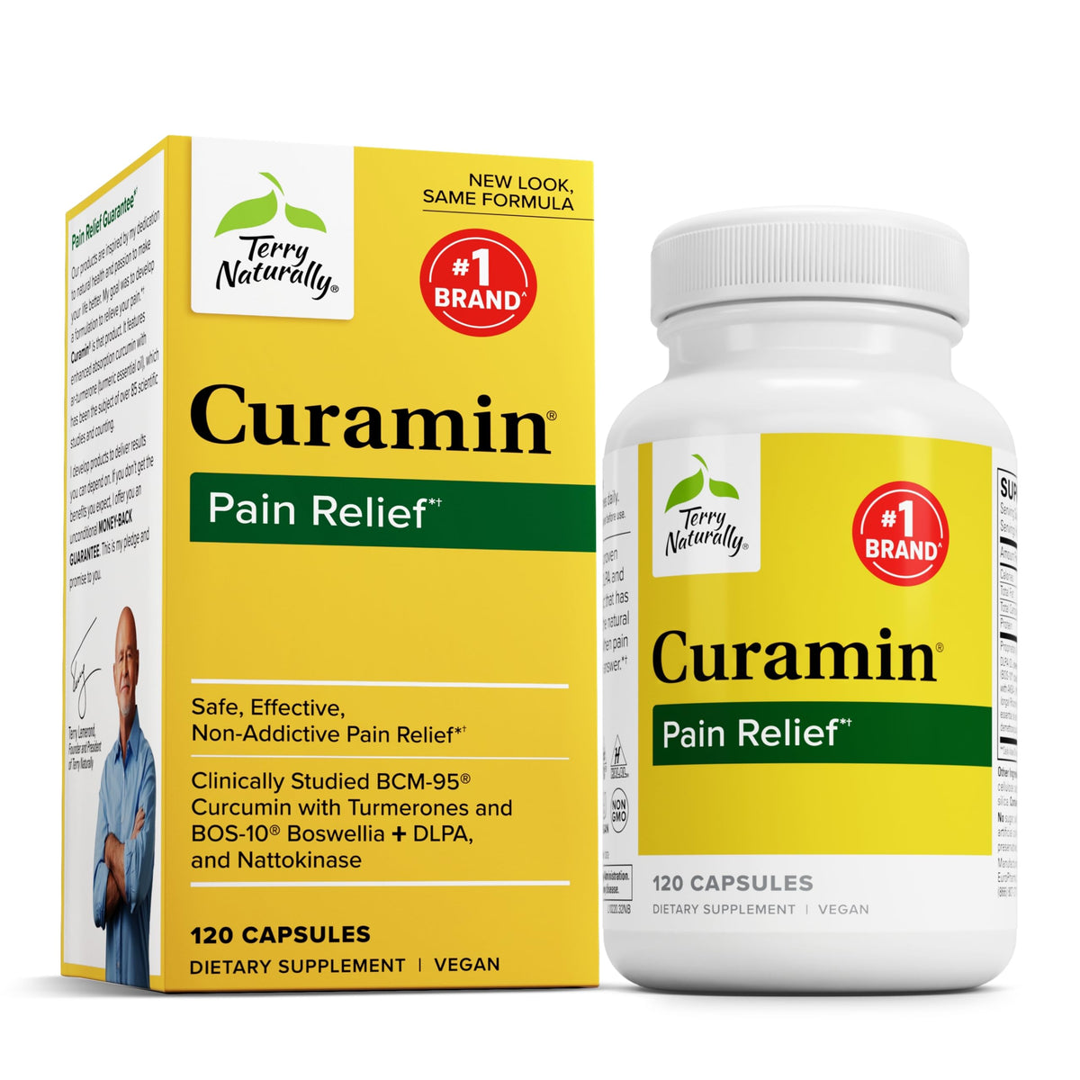 Terry Naturally Curamin bottle focused on curcumin for potential muscle support.