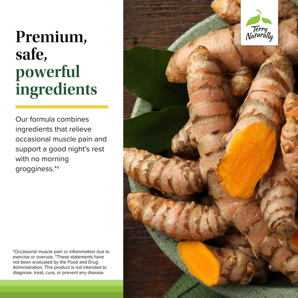 Boswellia and DLPA components suggest relaxation in Curamin Nighttime formula.