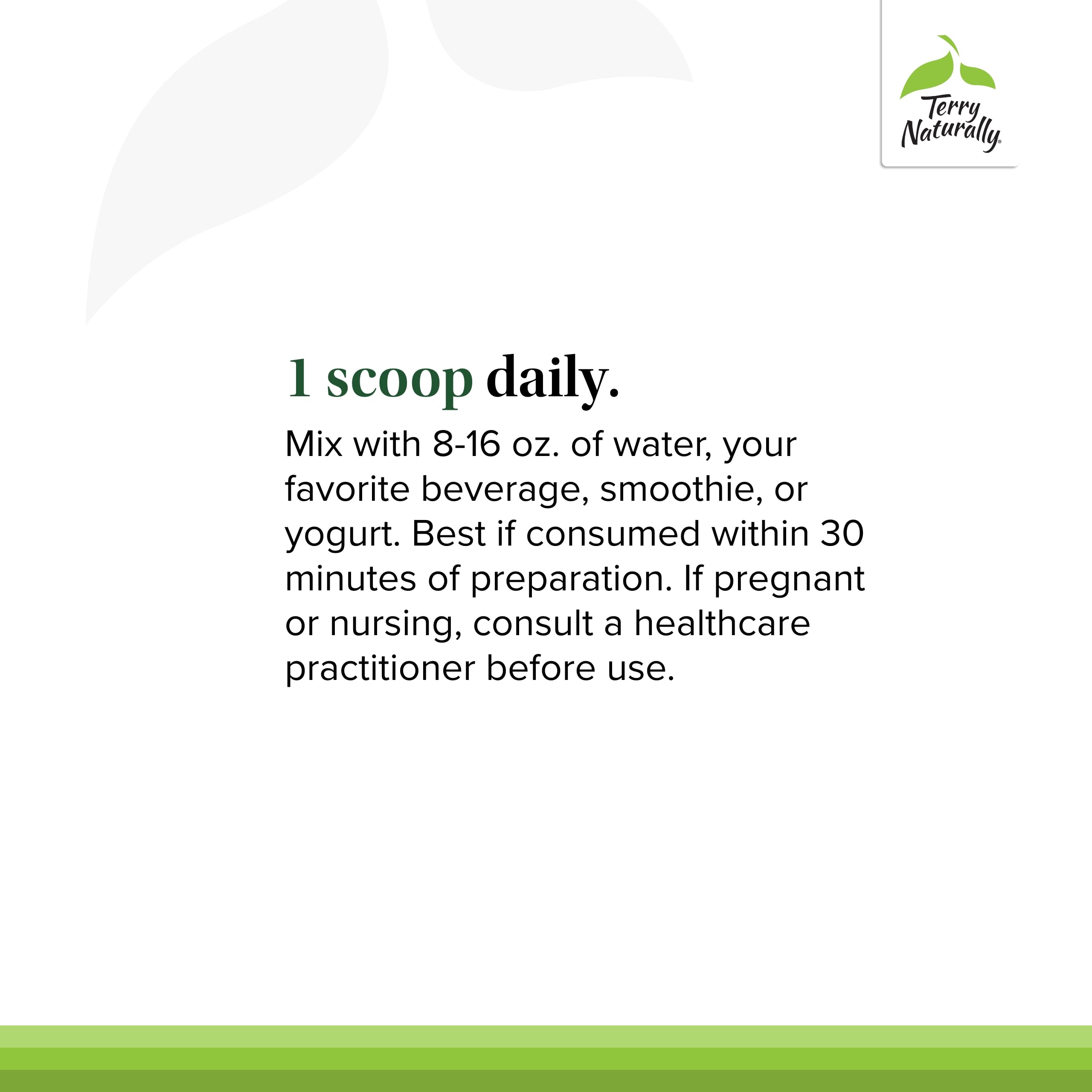 Terry Naturally Fatigued to Fantastic energy revitalization scoop beside container for an easy daily routine