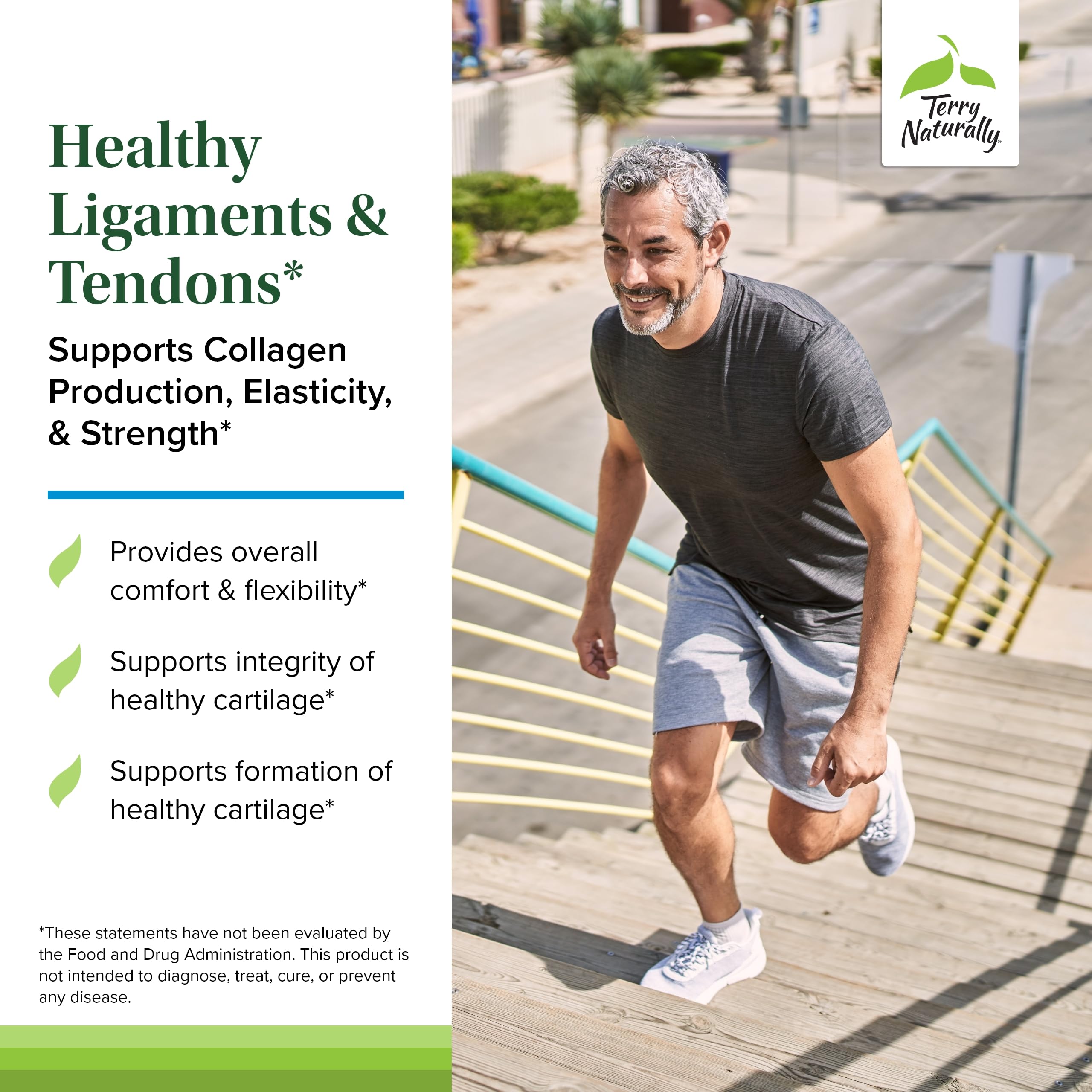 Label close-up showing vitamins and minerals that aid collagen production