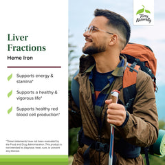 Close-up of Terry Naturally Liver Fractions capsules emphasizes convenient daily dosing