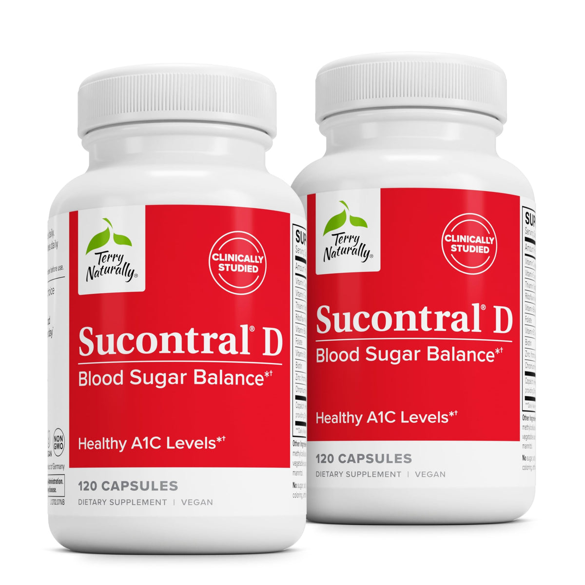 Terry Naturally Sucontral D bottle front for metabolism support with B-complex and folate