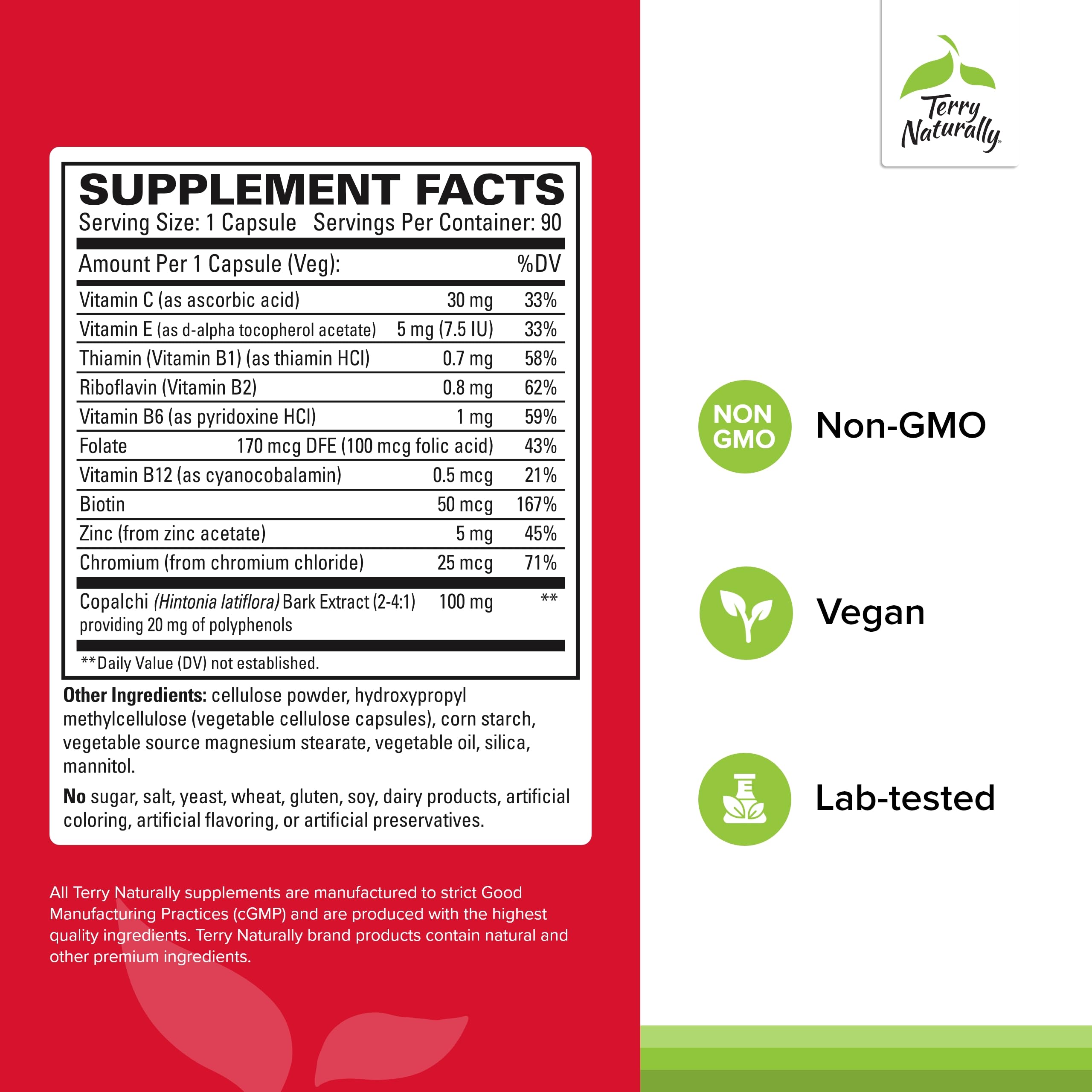 Terry Naturally Sucontral D bottle label highlights vitamins and minerals for energy metabolism