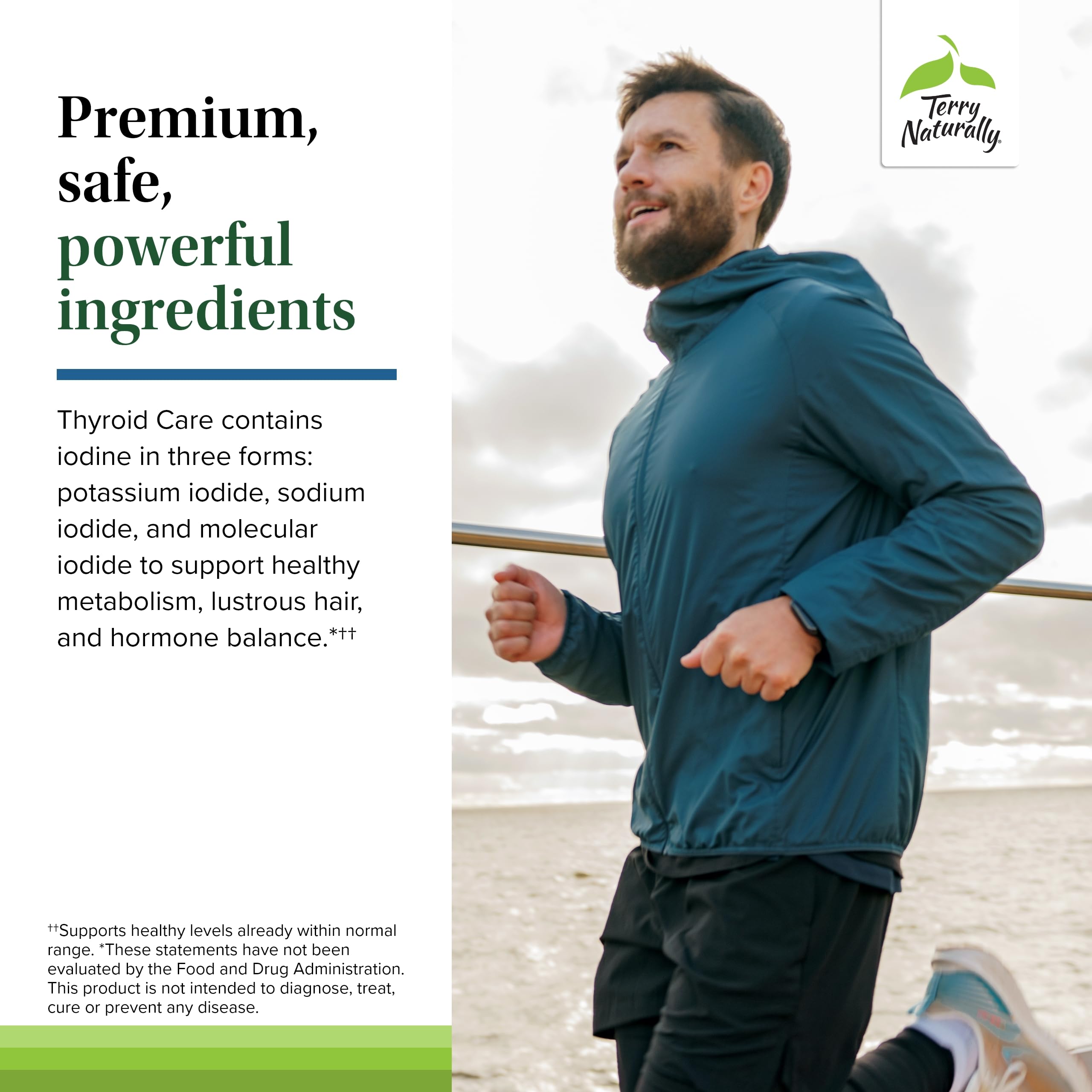 Terry Naturally Thyroid Care Plus selenium capsule, immune-supporting mineral.