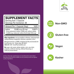 Terry Naturally Tri-Iodine bottle front view for easy daily supplementation.