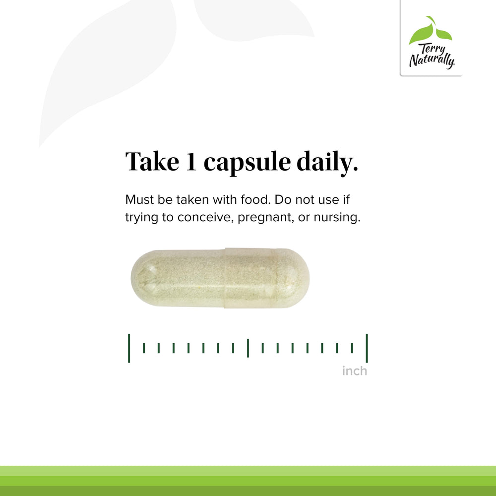 Terry Naturally Tri-Iodine tablet closeup showing triple-iodine detail for broad support.