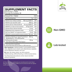 Terry Naturally ViraPro bottle back with dosage and allergen info.