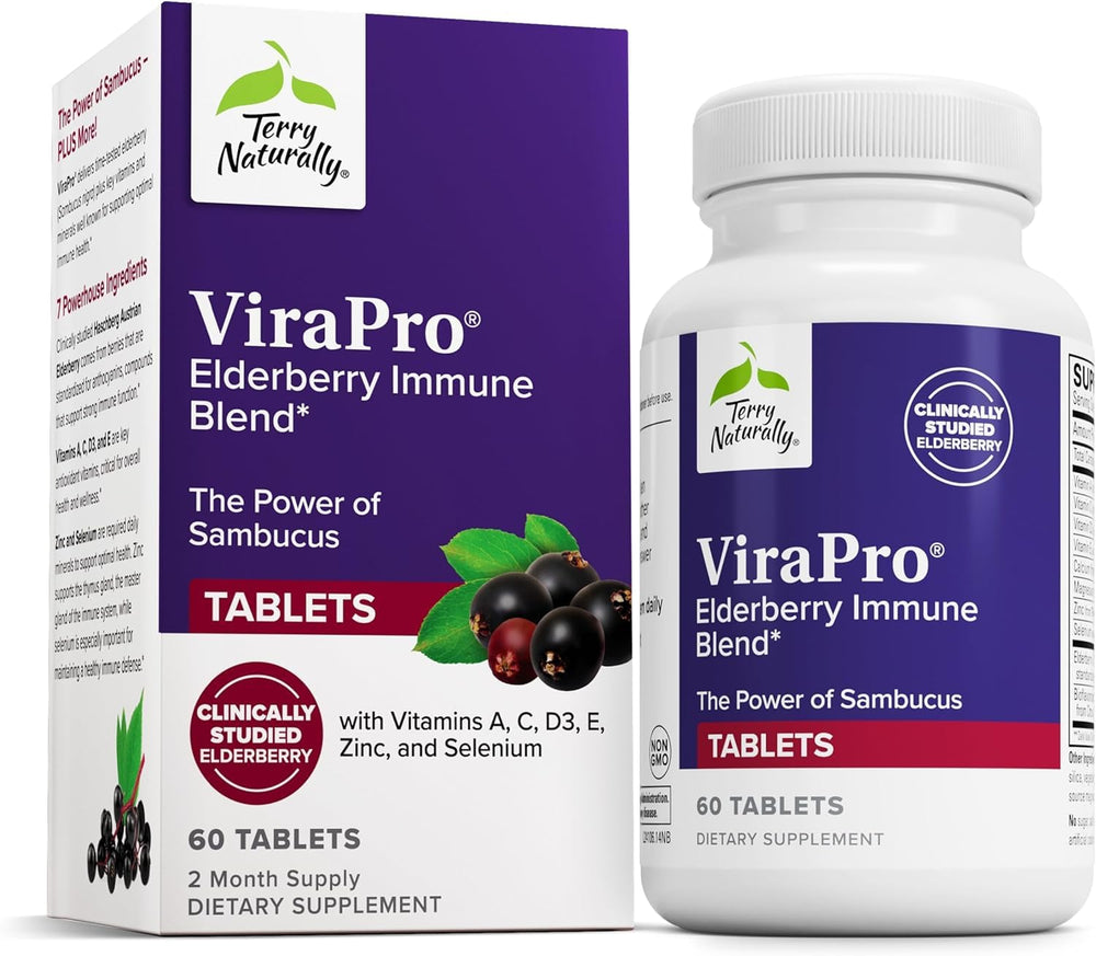 Terry Naturally ViraPro bottle front showing daily immune support.