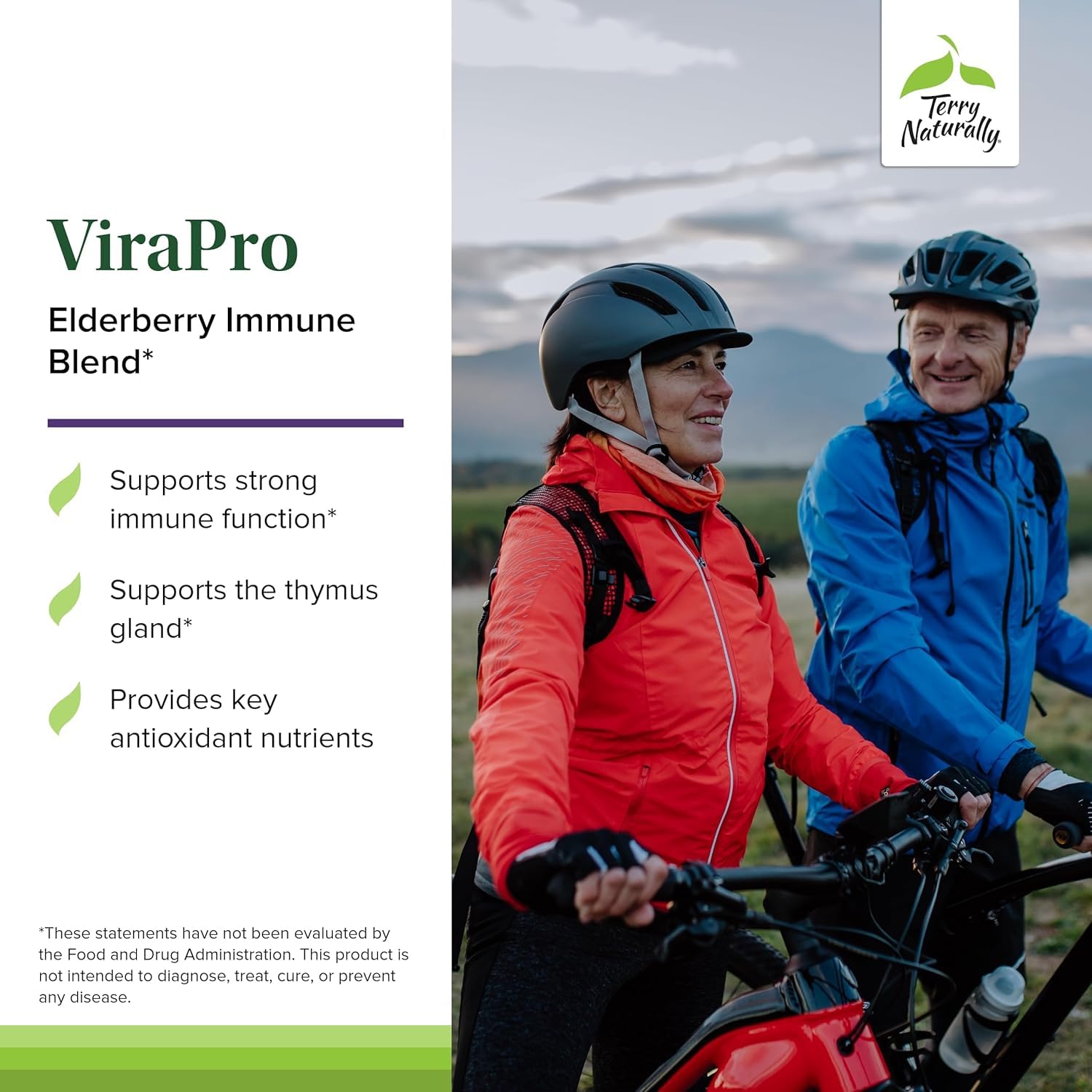 Terry Naturally ViraPro tablets poured for easy daily intake.