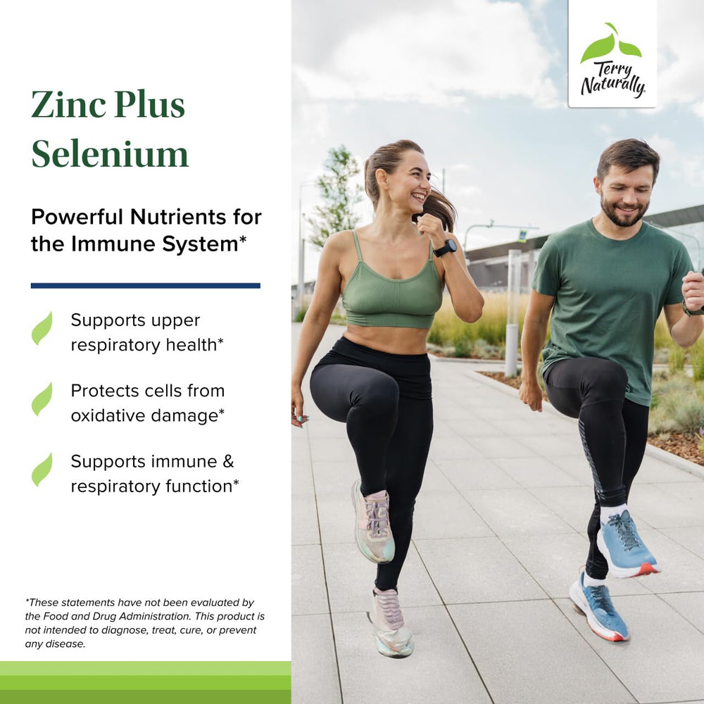 Terry Naturally Zinc Plus Selenium capsules ready for daily use